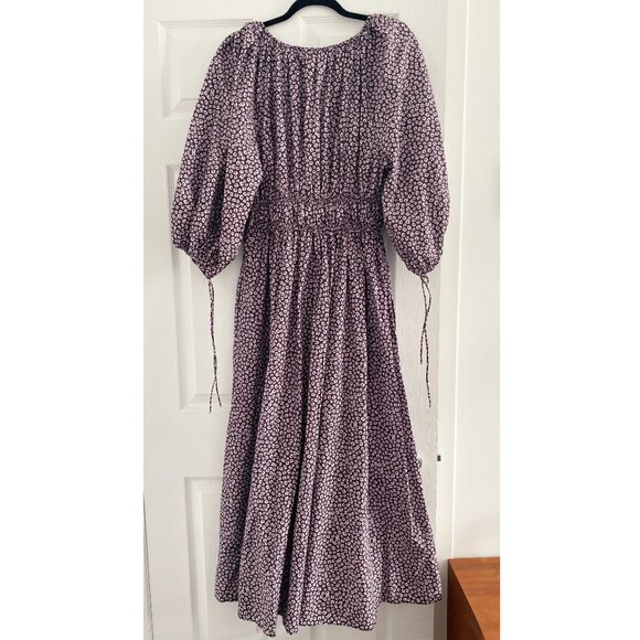 Matteau Shirred Cotton Dress, size "4" aka size large (fits L-XL) - Picture 6 of 9